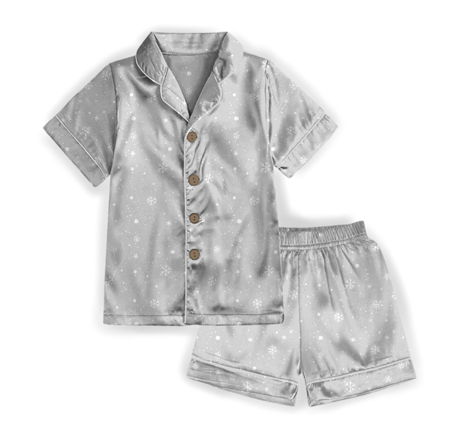 Snow Much Fun Women’s Short Sleeve & Shorts Two Piece Sleep Set