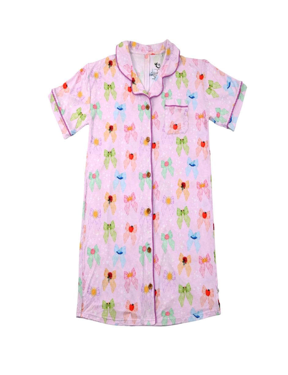 Princess Bowtique Women’s Short Sleeve Night Gown