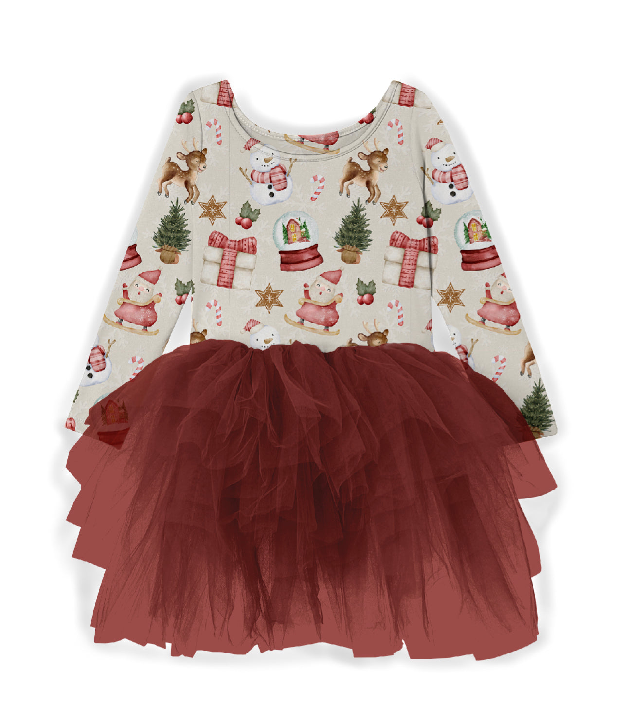 Holly Jolly Long Sleeve Tutu Dress