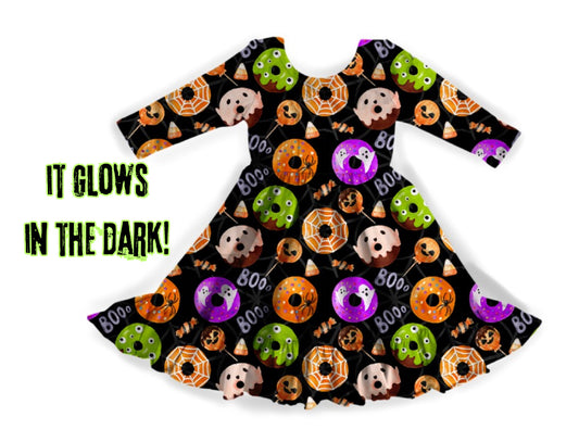 Sweet & Spooky Long Sleeve Twirl Dress