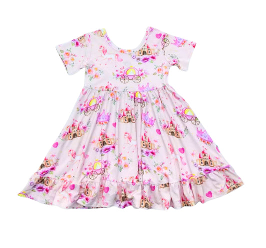 Pretty Pretty Princess Short Sleeve Twirl Dress
