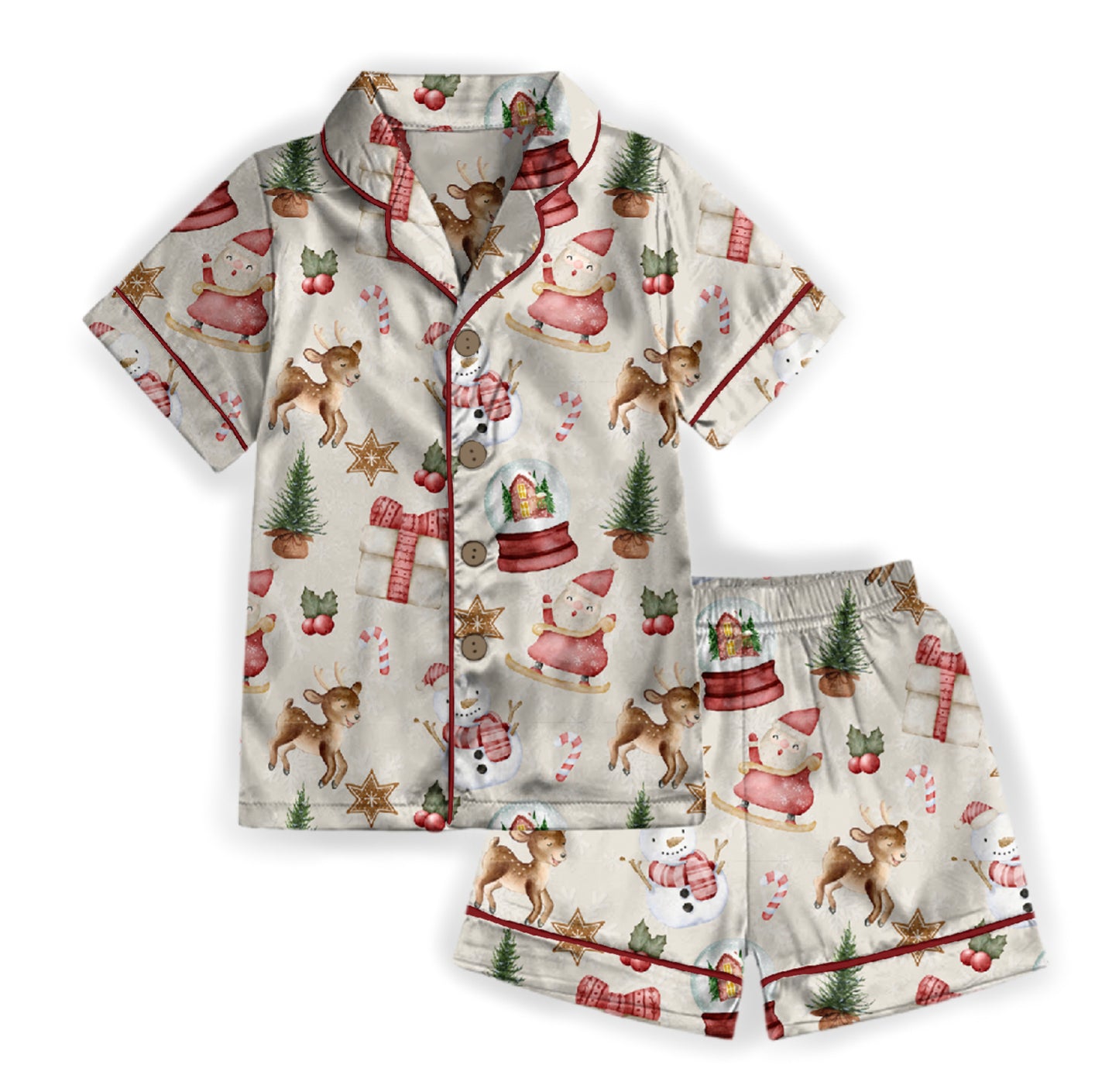 Holly Jolly Women’s Short Sleeve & Shorts Two Piece Sleep Set