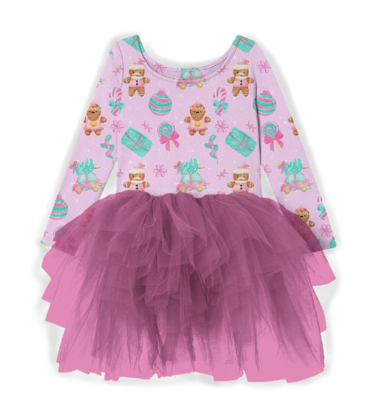 Festive & Frilly Long Sleeve Tutu Dress