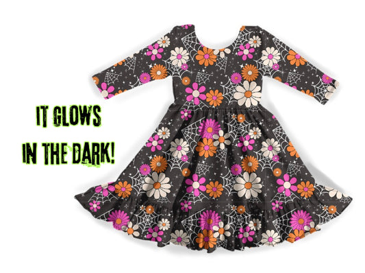 Eerie-sistable Bloom Long Sleeve Twirl Dress