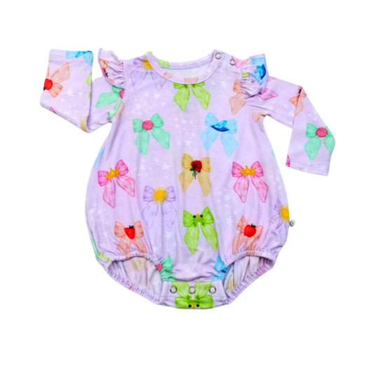 Princess Bowtique Long Sleeve Bubble Romper