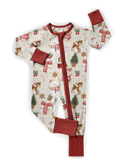 Holly Jolly Convertible Footie