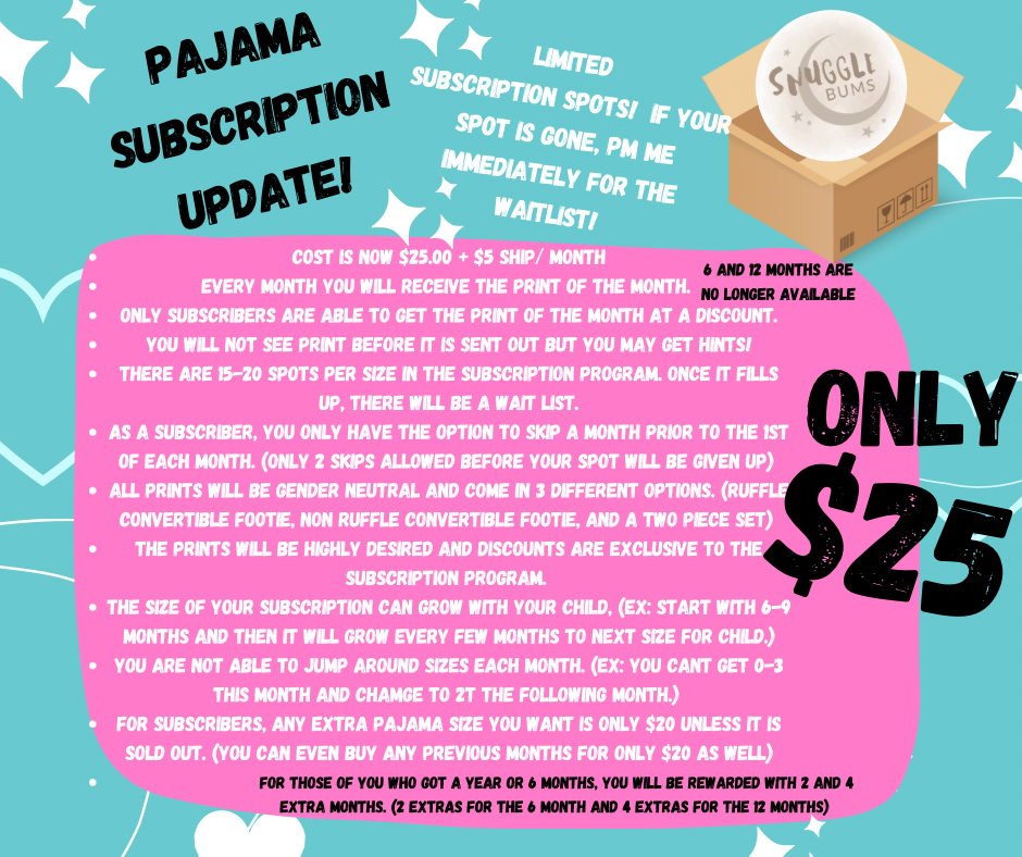 Monthly pjs subscription sale